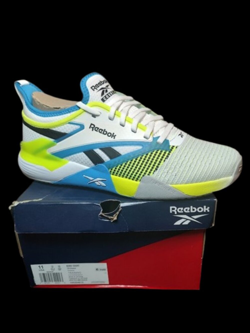 RARE Reebok Nano Court White Lime Aqua Men Size 11 NIB 100204815